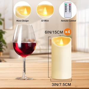 LED Wireless <b>Lamps</b> Candle Night Light Candle <b>Lamp</b> Flameless <b>Lamps</b> Lights Decor Warm <b>Table</b> LED Lights Multiple Sizes - Product Image 3