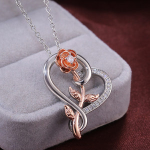 Ciondolo di lusso a forma di cuore con pietre intarsiate, ornamento decorativo alla moda per signore - Product Image 6