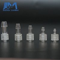 Adaptor Luer Lock Medis PP atau PC 1/16 inci 3/32 inci 1/8 inci 5/32 inci 3/16 inci 1/4 inci untuk Selang Fleksibel