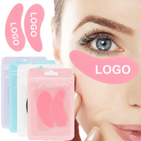Patchs oculaires en silicone lavables à motif personnalisé, patchs oculaires personnalisés en vrac, patchs en silicone réutilisables anti-rides sous les yeux pour femmes