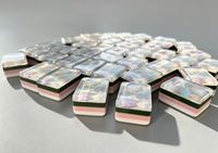 Ensemble de tuiles de mahjong américain de luxe personnalisé avec tuiles en acrylique et supports de jeu pour 4 joueurs, tables de mahjong incluses pour le jeu d'argent