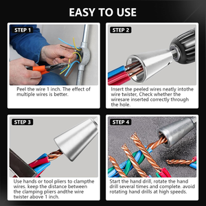 Herramienta Eléctrica Rápida para Retorcer Cables, Dispositivo Multiherramienta para Taladros Eléctricos, Conector <span class=keywords><strong>de</strong></span> Cables Retorcidos - Product Image 5