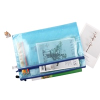 Vente en gros LOGO personnalisé A4 sac étanche pour documents PVC transparent fermeture éclair pochette pour documents sac de classement en plastique pour école bureau dossier