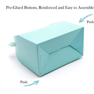 Blue Party Favor Treat Goodie Boxes Gable Paper Gift Perfect Prince Baby Boy Shower Decoración Suministros Fiambrera desechable - Product Image 3