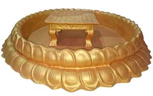Hermosa Urli Tradicional Dorada con Forma de Flor de Loto de 4/5/5.5 pies, Fabricada en Fibra, para Ceremonias de Haldi y Bodas, URLI HALDI TUBS OEM ODM - Product Image 4
