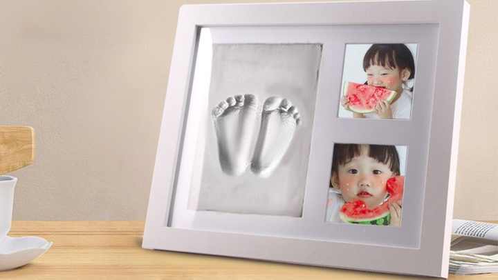 2024 Baby Footprint Handprint Kit Keepsake Photo Frames