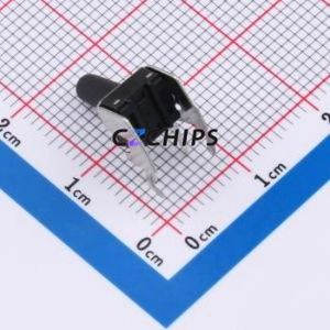 TS66115ZJ 022 Tactile Switch Bent Lead Through Hole-4P,7.3x6.1mm Single Pole Single Throw Round Button 2.5N Right Angle Insert - Product Image 2