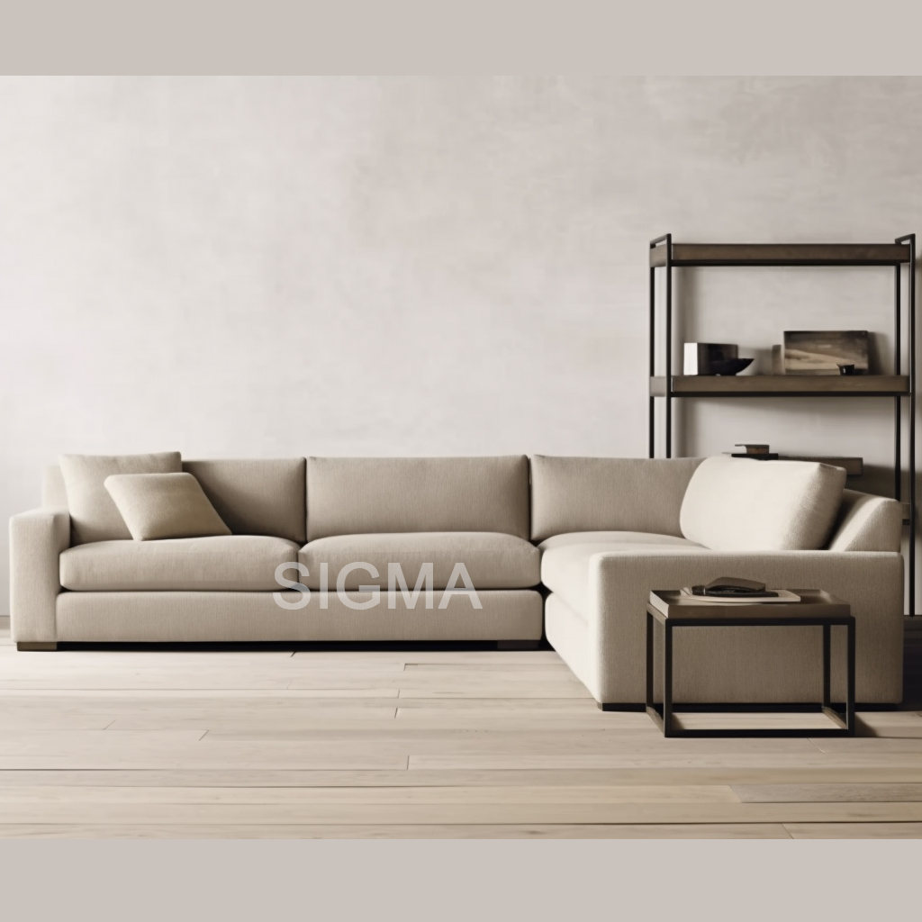 Modern Living Room Sofa Ottoman Furniture  Home Designs Sofa Shaped Modular Sectional Sofa