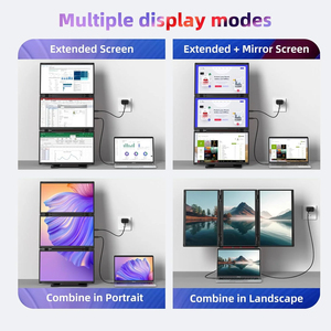 Moniteur de jeu ultra-large pour ordinateur portable 15,6 pouces IPS LCD avec support pliable intégré réglable et extension <span class=keywords><strong>d</strong></span>'<span class=keywords><strong>écran</strong></span> quadruple - Product Image 4