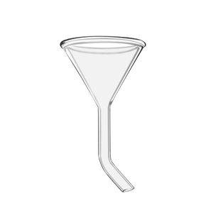 Corong kaca corong Mini lebar kerucut jangka pendek, grosir laboratorium murah untuk penggunaan Lab 75 derajat corong polos - Product Image 4