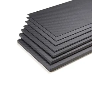 Placa de fibra de carbono 3k, piezas personalizadas de alta calidad, 100%, 7mm, comprar hojas de fibra de carbono 3k, 2mm, 1mm, 10mm