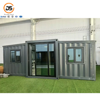 Casa Contenedor Expandible y Plegable de Acero, de Doble Ala, Transpirable, Contemporánea, Edificio de Oficinas, Casa Modular Prefabricada, China