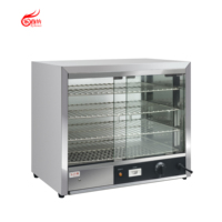 Vitrine chauffante électrique commerciale pour aliments, 5 niveaux, en verre, pour tartes, avec thermostat, modèle FW-805