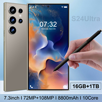 Nuevo Modelo S24Ultra Desbloqueado Directo de Fábrica, Pantalla de 7.3 Pulgadas, 8800mAh, 72MP + 108MP, 5G Global, Modelo de Venta Caliente 2025