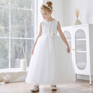 Ropa para niños Niñas jóvenes Comunión Ropa formal Blanco Largo Niños Vestidos <span class=keywords><strong>de</strong></span> noche Primera comunión Vestidos <span class=keywords><strong>de</strong></span> niña - Product Image 3