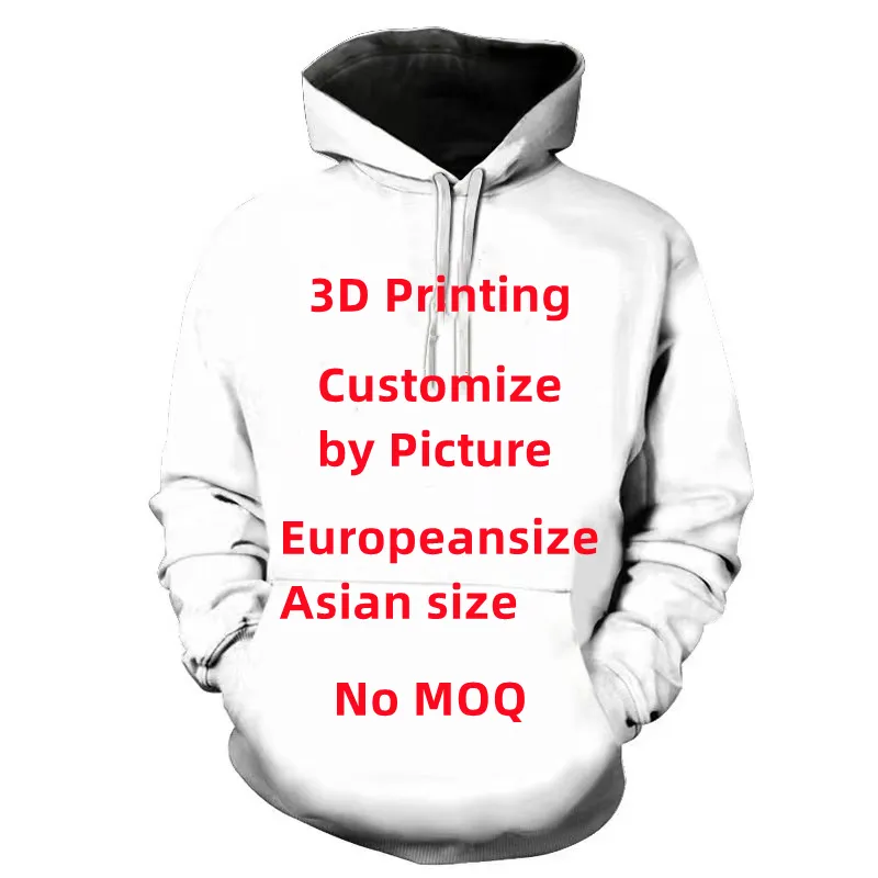 Custom Casual Hoodies 3D Printing Couple clothing hooded sweater