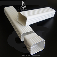 Systèmes de drainage pour la décoration des toits Ghana Noir Blanc Café PVC Gouttières et descentes d'eau