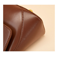 Sac à main de luxe en cuir véritable de vachette à deux niveaux pour femme, imperméable, vintage, avec fermeture éclair unique, tendance