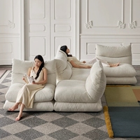 Canapé modulaire en tissu crème français, directement de l'usine, design personnalisable, librement combinable, vente en gros pour hôtel et salon