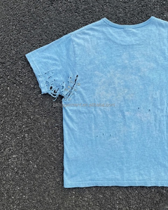 Camiseta Oversize de Algodón Ligero con Efecto Vintage y Aspecto Desgastado para Hombre - Product Image 2