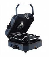 Réchaud à gaz ultraléger portable 2700W à double brûleur pliable en acier pour le camping et l'extérieur, ustensiles de cuisine pour pique-nique et voyage
