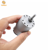 Motor DC Brushless GM37-520 37mm dengan Gearbox Logam atau Metalurgi Bubuk, Poros 6mm untuk Penggunaan Berat