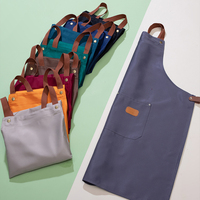 Tabliers de cuisine multifonctionnels en polyester personnalisables avec logo pour adultes, avec poches, pour la pâtisserie et la cuisine domestique, vente en gros