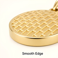 Collier pendentif en métal doré personnalisé, forme géométrique diamant, bijoux pour accessoires DIY