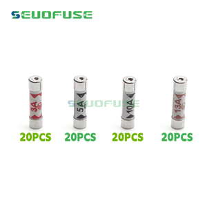 80 buah 6x25mm Sekring Inggris keramik 250V 3A 5A 10A 13A berisi pasir <span class=keywords><strong>Anti</strong></span> huru hara Tautan Sekring Inggris BS1362 Sekring tabung keramik - Product Image 5
