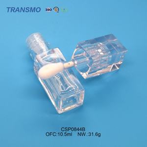 Tubes à gloss carrés en PETG transparent recyclables de 6 ml avec grand applicateur, emballage pour huile à lèvres, tubes cosmétiques carrés en plastique pour gloss - Product Image 5