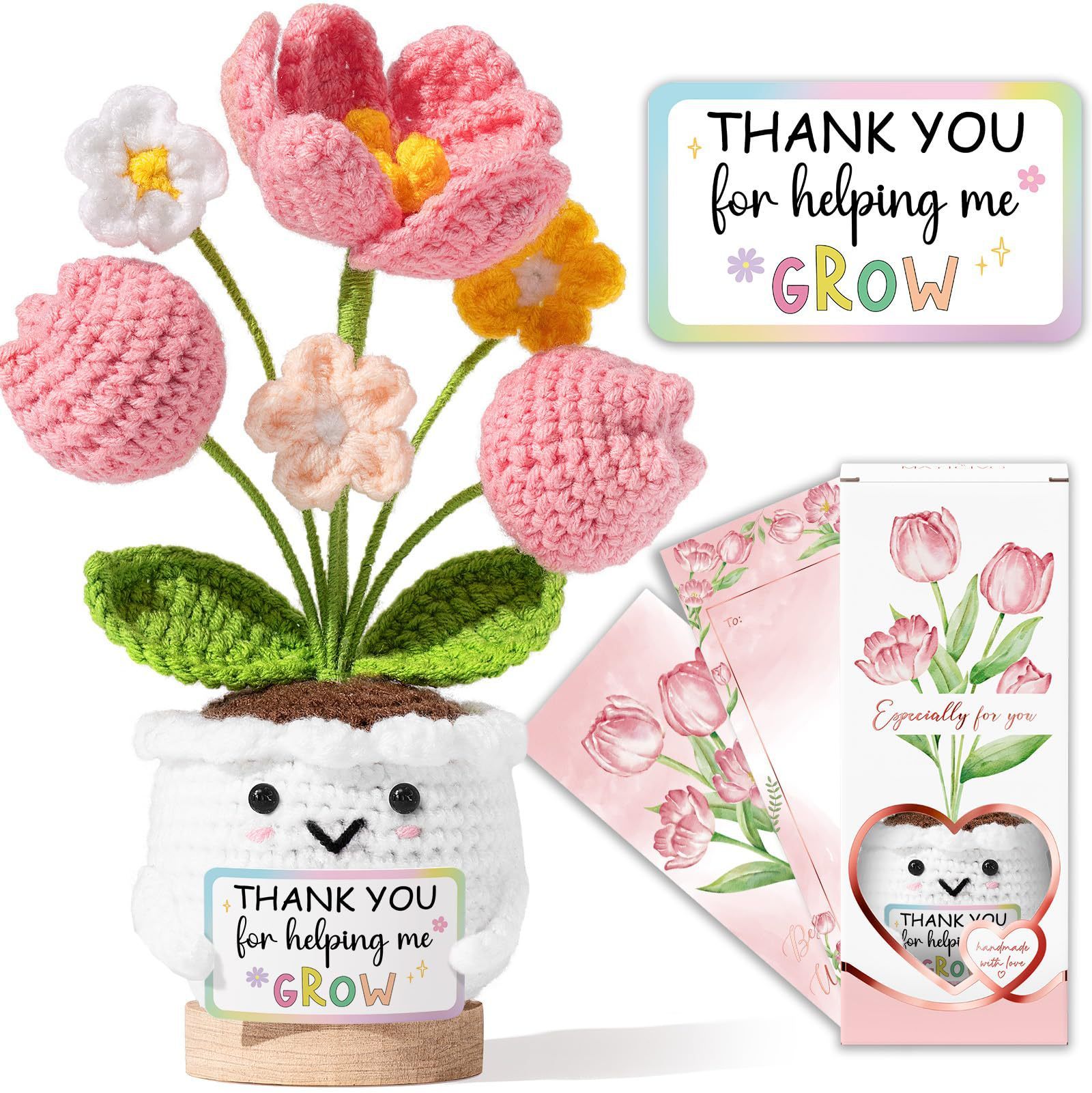 Grow three little flowers tulip  pink