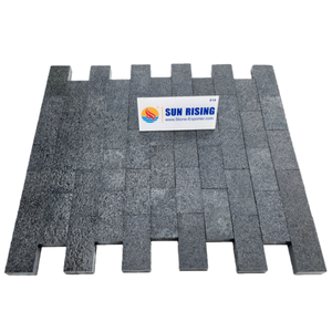 Fournisseur d'usine, surface flammée, <span class=keywords><strong>granit</strong></span> gris foncé, carrelage en bande pour pavage extérieur - Product Image 3