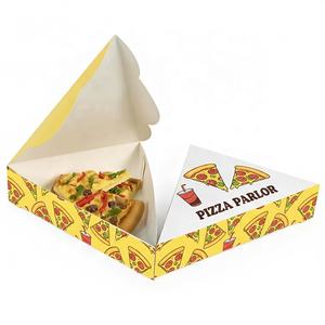 Cajas <span class=keywords><strong>Para</strong></span> Pizza personalizadas, caja de pizza de papel con logotipo, contenedor de comida triangular, caja de rebanadas de pizza con impresión personalizada - Product Image 1
