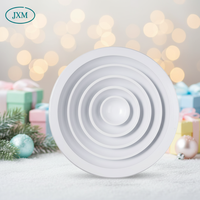Diffuseur d'air circulaire flexible moderne en aluminium pour les systèmes de ventilation de plafond CVC des hôpitaux et des espaces extérieurs