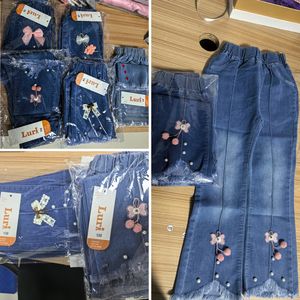 Großhandel Frühling Herbst Lässige Modische Flare Denim Jeans & Hosen für Mädchen Kinderhosen Kinderjeans - Product Image 6