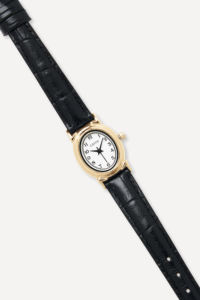 Reloj de Pulsera Clásico GBHW Aro, Reloj de Cuarzo Dorado y Negro para Hombre, Caja de Acero Inoxidable de Lujo con Correa de Cuero, Reloj de Moda - Product Image 2