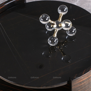 Mesa lateral de madera redonda con recubrimiento de piano, juego de mesa moderna de lujo, gran oferta - Product Image 5