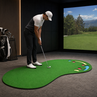 Tapis d'entraînement de golf OEM en matériau PVE, adapté pour l'intérieur et l'extérieur, antidérapant, toutes saisons