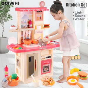 Ensemble de jouets de cuisine éducatif pour enfants, faire semblant de cuisiner, famille cuisinier, avec son lumineux - Product Image 2
