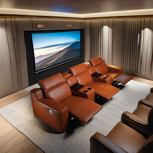 Mobili per la casa di lusso arancione moderni home theater poltrone <span class=keywords><strong>e</strong></span> <span class=keywords><strong>divani</strong></span> di lusso casa cinema divano - Product Image 6