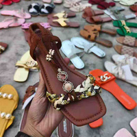 Neue Modische Damen- und Mädchen-Sandalen im Koreanischen Stil aus Echtem Leder Flache Sommersandalen Atmungsaktives Mesh für Alltag und Shopping