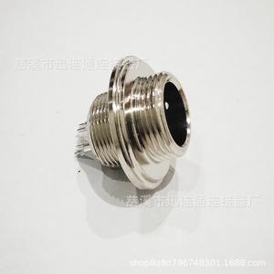 Connecteur circulaire à souder Gx12, mâle, 2 à 7 broches, coque en alliage de zinc, broches de contact en cuivre plaqué argent - Product Image 2