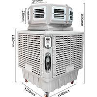 Refroidisseur d'eau industriel à sortie d'air unilatérale |   Ventilateur de refroidissement à vitesse fixe pour usines textiles et ateliers