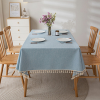 Nappe carrée moderne tissée, imperméable, résistante à l'huile, aux taches et aux plis, lavable pour la salle à manger à domicile