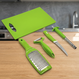 Ensemble de râpes à fromage manuelles en acier inoxydable vert, éplucheur et trancheur de légumes avec planche à découper, outils de préparation professionnels pour la cuisine - Product Image 2