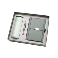 Promo En Gros : Ensemble Cadeau Personnalisable en Cuir PU avec Bloc-Notes A6 Rechargeable, Stylo, Mug Isotherme et Clé USB
