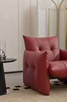 Canapé inclinable en bois de style italien moderne, fauteuil lounge, design doux, écologique et durable pour salon, appartement, hôtel, villa