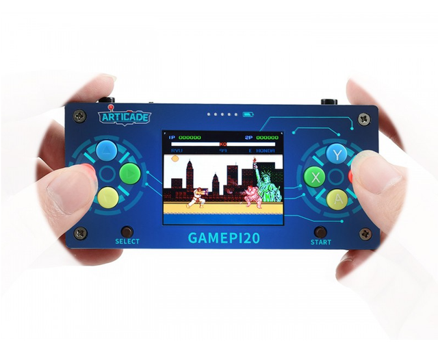 Raspberry Pi Zero WH Portable Gaming Console 2 Inch IPS Screen Built in Speaker Headphone Jack Handheld Retro Game Player Kit