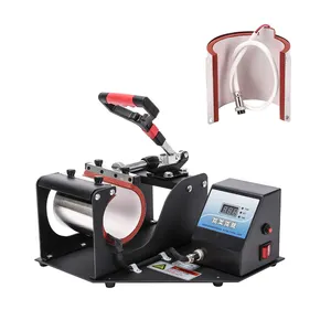 Máquina de sublimação 2 em 1 para canecas e garrafas, prensa térmica para impressão de canecas de café e copos