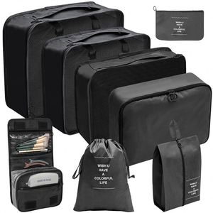 Promotion : Organisateur de valise léger et pliable avec fermeture éclair, ensemble de sacs de rangement pour bagages, cubes de voyage 8 pièces - Product Image 5